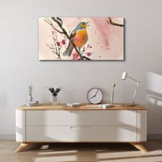COLORAY.SK Obraz canvas vetva kvety zvieracie vták 100x50 cm