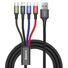 BASEUS USB kábel 4v1 na 2xusb-c, lightning, micro usb baseus fast 3.5a 1.2m