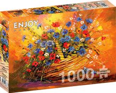 ENJOY Puzzle Košík s kvetmi 1000 dielikov