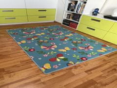 eoshop Detský koberec Motýlik 5271 modrý (Varianta: 133 x 133 cm)