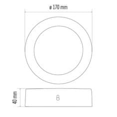 EMOS EMOS LED panel 174mm, kruhový prisadený strieborný, 12W neutr. biela 1539057120