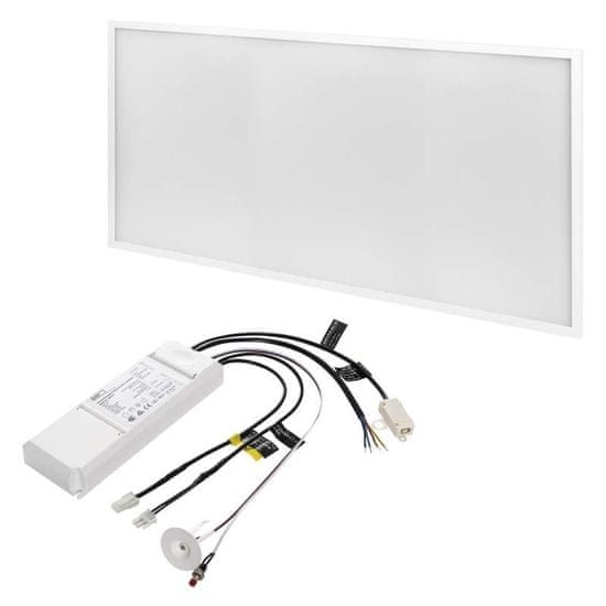 EMOS EMOS LED panel 30x60, obdĺžnikový vstavaný biely, 18W neutrálna biela, Emergency ZR2212E