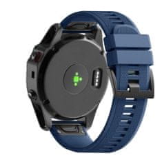 BStrap Silicone Acton remienok na Garmin Fenix 5x / 6x, dark blue