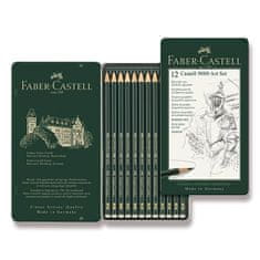 Faber-Castell Grafitová ceruzka Castell 9000 Art Set 12 ks, plechová krabička