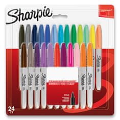 Sharpie Permanentný popisovač Fine sada 24 farieb