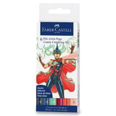 Faber-Castell Popisovač Pitt Artist Pen Comic mix farieb, 6 ks