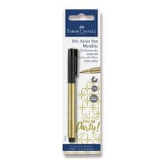 Faber-Castell Popisovač Pitt Artist Pen Metallic blister, zlatý