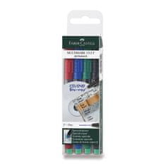 Faber-Castell Permanentný popisovač 1513 F 4 farby