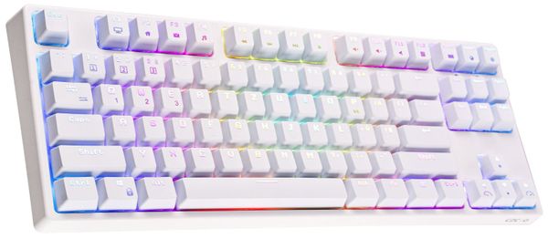 CZC.Gaming Dwarf, Kailh Red, CZ, bílá (CZCGK700W) spínače Kailh Red mechanická herní klávesnice RGB podsvícení Bluetooth USB-C