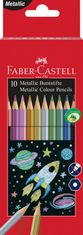Faber-Castell Pastelky Color metalické set 10 farebné šesťhranné