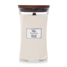 Woodwick vonná sviečka White Teak (Biely teak) 609g