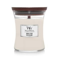 Woodwick vonná sviečka White Teak (Biely teak) 275g