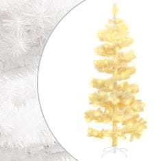 Vidaxl Špirálový vianočný stromček s kvetináčom a LED biely 180 cm PVC