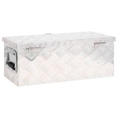 Vidaxl Úložný box strieborný 60x23,5x23 cm hliník