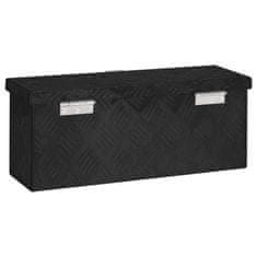 Vidaxl Úložný box čierny 50x20,5x15 cm hliníkový
