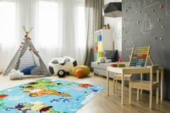 eoshop Detský koberec Torino Kids 233 world máp (Variant: 160 x 230 cm)