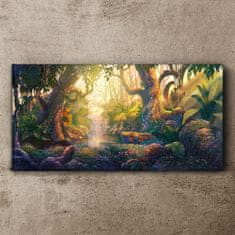 COLORAY.SK Obraz canvas Fantasy forest river kvety 120x60 cm