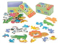 KIK Puzzle v plechovej krabičke safari 25 dielikov