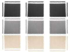 KIK  KX5154 Penová podložka puzzle 60 x 60 cm, 9 ks čierno-šedo-biela