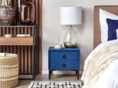 Beliani Zamatový nábytok do spálne 180 x 200 cm modrý SEZANNE