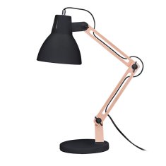 Solight stolná lampa Falun, E27, čierna, WO57-B