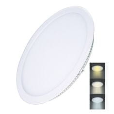 Solight LED mini panel CCT, podhľadový, 24W, 1800lm, 3000K, 4000K, 6000K, okrúhly, WD144