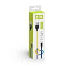 ColorWay Kábel USB MicroUSB, national, 2.4A 1m, modro-žltý