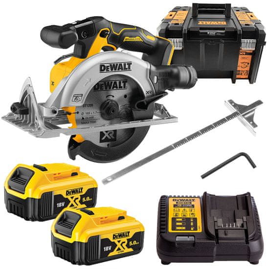 DeWalt Kotúčová píla 18V 165mm 2x5Ah TSTAK