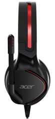 Acer NITRO Herné slúchadlá s mikrofónom - 3,5mm jack connector, 20Hz-20kHz, 100dB, 50mm reproduktory, 21 Ohm (Retail balenie)