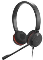 Jabra Evolve 20/Stereo/USB/Drôt/MS/Čierna-červená