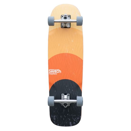 Switch Boards Switch Longboard Set Basic Capybara Sunset pre cruising a surfing 80cm, 3D grafika, 58mm wheels, PU sidewalls, vodeodolný, vrstva proti poškriabaniu