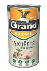 GRAND konz. deluxe pes kuracie s 1/2 kurčaťa adult 1300g