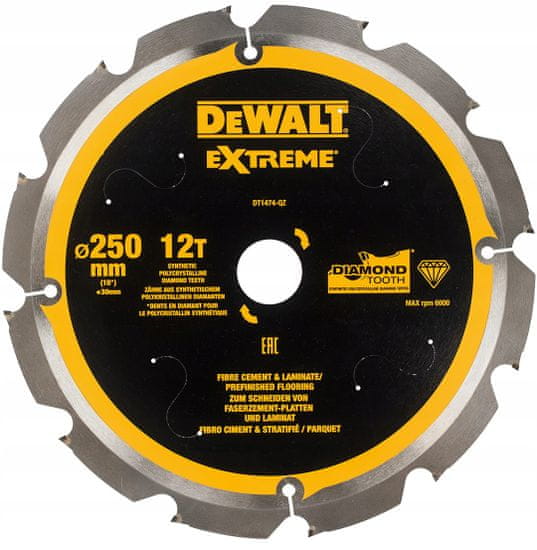 DeWalt Kotúčová píla 250x30mm vidlica EXTREME DT1474