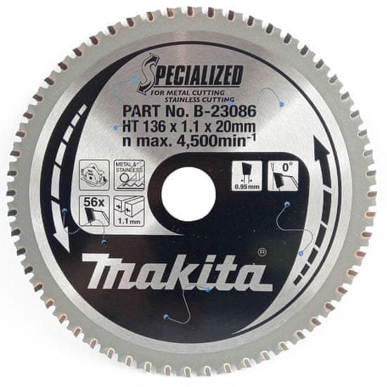 Makita Kovový štít 136x20mm s vidlicou B-23086