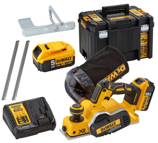 DeWalt Hoblík 18V 82 mm široký 0-2 mm hlboký 2aku 5Ah