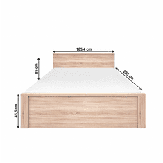 KONDELA Posteľ, Dub sonoma, NORTY TYP 8