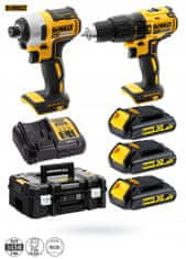 DeWalt Kombo 2 BL DCK2060S3T 3x1,5Ah DCD778+DCF787