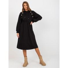 RELEVANCE Dámske šaty s kapucňou SHEA čierne RV-SK-8336.12P_391592 Univerzálne