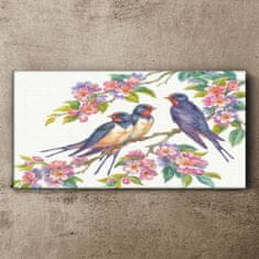 COLORAY.SK Obraz canvas Zvieratá Birds Flowers 100x50 cm