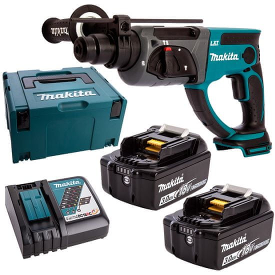 Makita Príklepová vŕtačka 18V SDS 1,9J 2x3Ah DHR202RFJ