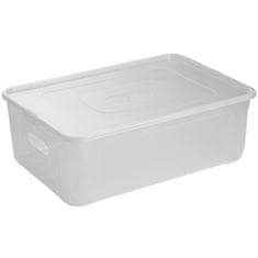 EDANTI Box úložný Plastový kontajner MultiBox s vekom priehľadný 39x26x13,4 cm, 14 l