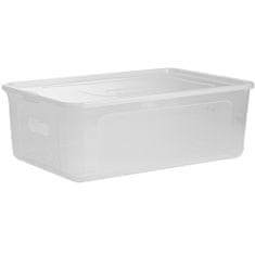 EDANTI Box úložný Plastový kontajner MultiBox s vekom priehľadný 39x26x13,4 cm, 14 l