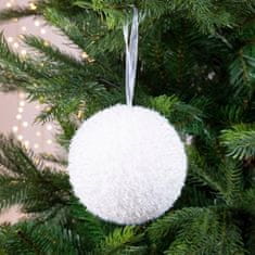 Kaemingk Vianočná ozdoba na stromček nerozbitná 10 cm biela
