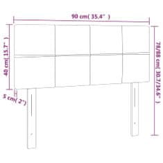 Vidaxl Čelo postele bledosivé 90x5x78/88 cm látka