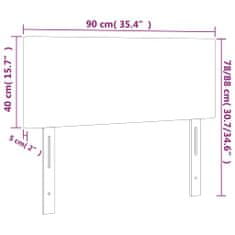 Vidaxl Čelo postele bledosivé 90x5x78/88 cm látka