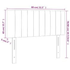 Vidaxl Čelo postele s LED čierne 80x5x78/88 cm látka