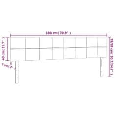 shumee Čelo postele s LED čierne 180x5x78/88 cm látka