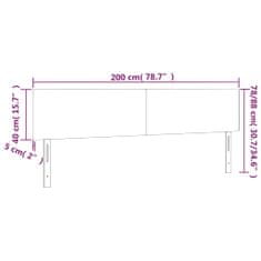 Vidaxl Čelá postele 2 ks sivé 100x5x78/88 cm umelá koža