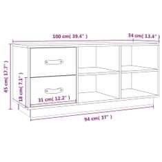 Vidaxl Lavica na topánky medovohnedá 100x34x45 cm masívna borovica