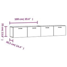 Petromila vidaXL Nástenné skrinky 2 ks dub sonoma 100x36,5x35 cm sprac. drevo